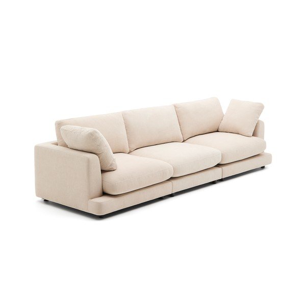 Smėlio spalvos sofa iš šenilinio audinio 300 cm Gala – Kave Home-image-2