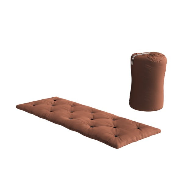 Ypač minkštas futono čiužinys raudonos plytų spalvos 70x190 cm Bed In A Bag – Karup Design