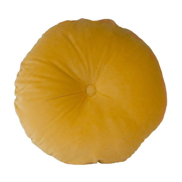 Geltonos spalvos medvilninė pagalvėlė PT LIVING, ⌀ 45 cm