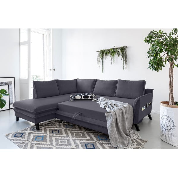 Antracito kampinė sofa Miuform Charming Charlie L, kairysis kampas-image-3