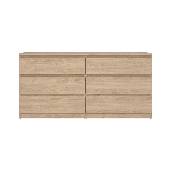 Natūralios spalvos šoninė spintelė iš ąžuolo 154x76x50 cm Naia – Tvilum-image-3