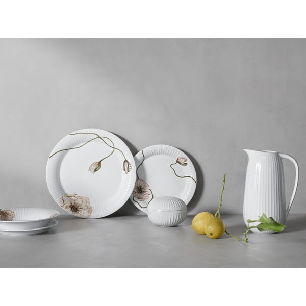 Balta porcelianinė lėkštė Kähler Design Hammershøi Poppy, ø 22 cm-image-1