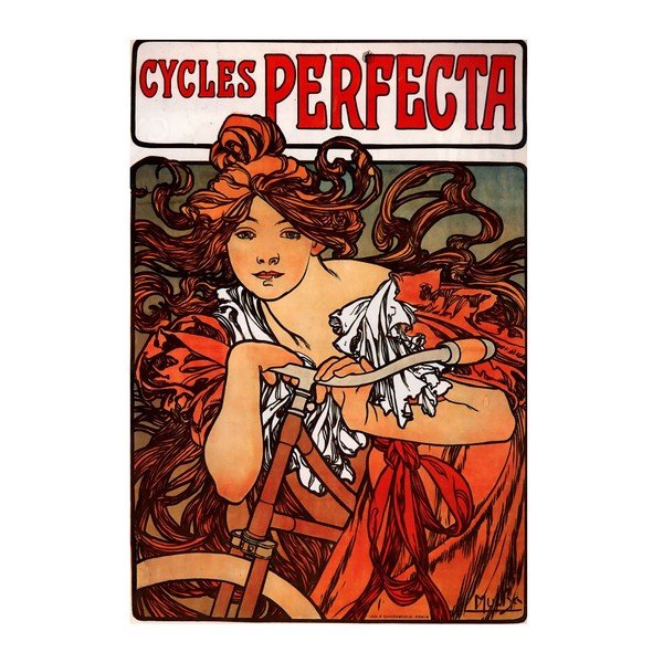 Alfonso Muchos paveikslas "Cycles Perfecta", 80x120 cm