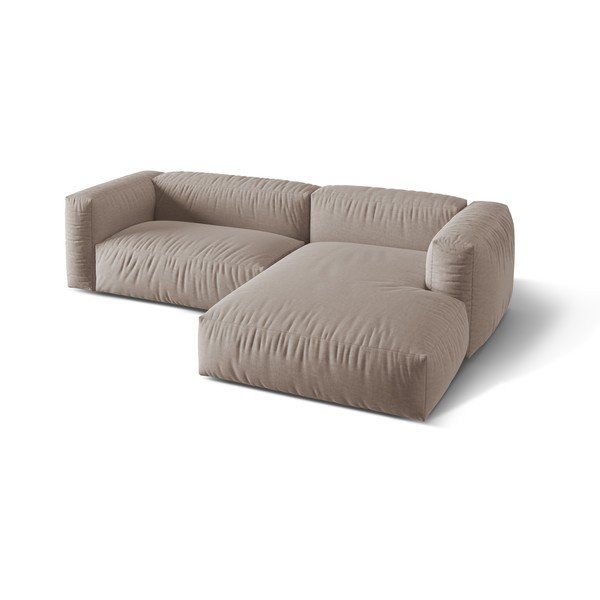 Modulinė kampinė sofa smėlio spalvos (su dešiniuoju kampu) Martina – Micadoni Home-image-2
