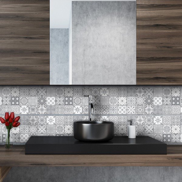 6 sieninių lipdukų rinkinys Ambiance Stickers Friezes Tiles Lia, 5 x 30 cm-image-1