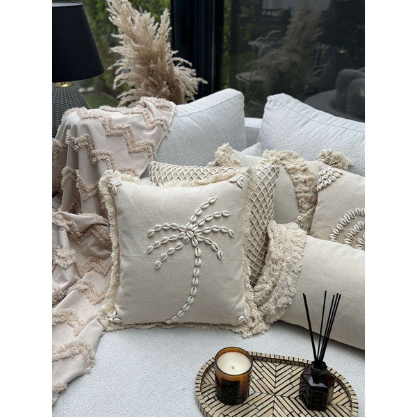 Iš medvilnės dekoratyvinis pagalvės užvalkalas 43x43 cm Seashells – Mioli Decor-image-2