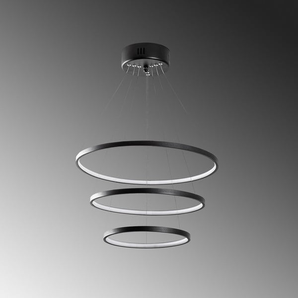 Kabantis šviestuvas juodos spalvos LED ø 50 cm Simit – Opviq lights-image-2