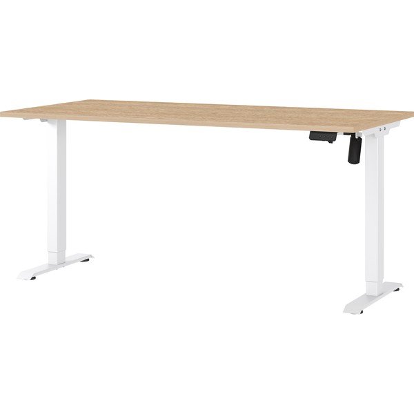 Elektra reguliuojamas aukštis reguliuojamas darbo stalas su ąžuolo dekoro stalviršiu 80x160 cm Boras – Germania