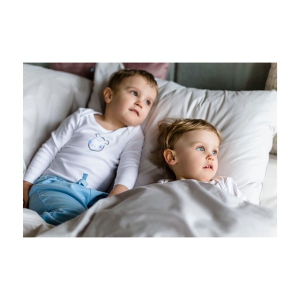 Dvigulis/itin ilgas antklodės užvalkalas šviesiai pilkos spalvos iš egiptietiškos medvilnės 200x220 cm Perla – WeLoveBeds-image-2