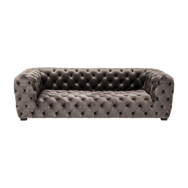 Sofa tamsiai pilkos spalvos iš dirbtinės odos 238 cm Metropol – Kare Design