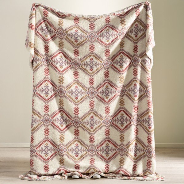 Natūralios spalvos antklodė ir pledas 240x200 cm Navajo Fleece – Catherine Lansfield-image-1