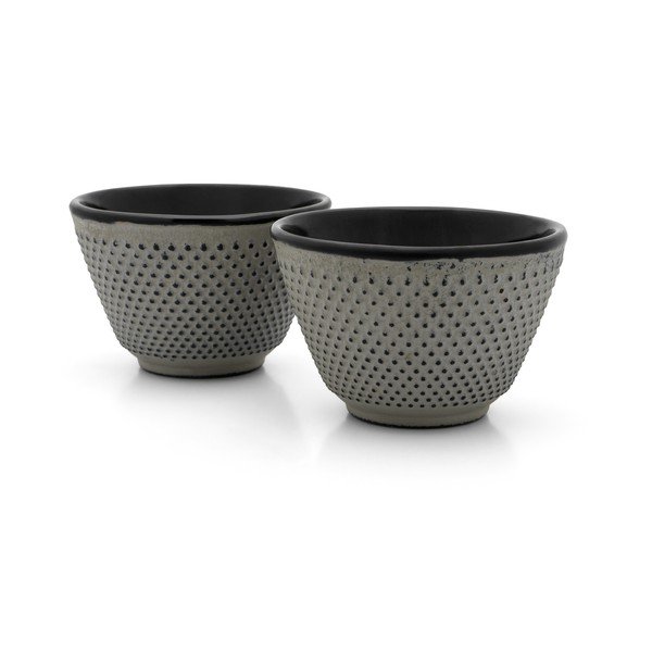 Pilkos spalvos iš ketaus puodeliai 2 vnt. 100 ml Jang – Bredemeijer