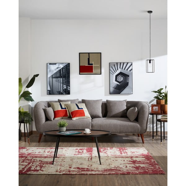 Juodas kavos staliukas su riešutmedžio stalviršiu Kave Home Kamelia-image-2