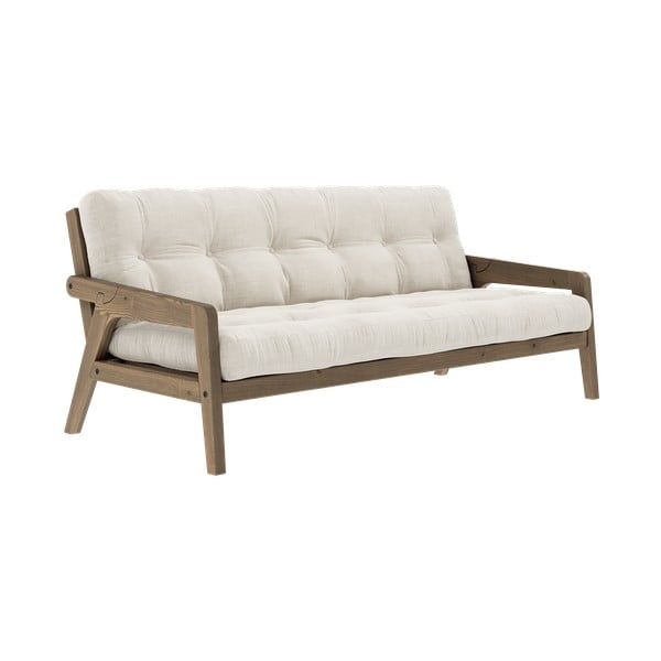 Smėlio spalvos velvetinė sofa lova 204 cm Grab - Karup Design-image-3