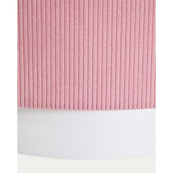 Baltos spalvos/šviesiai rožinės spalvos vaikiškas pakabinamas šviestuvas su tekstiliniu gaubtu Bianella – Kave Home-image-4