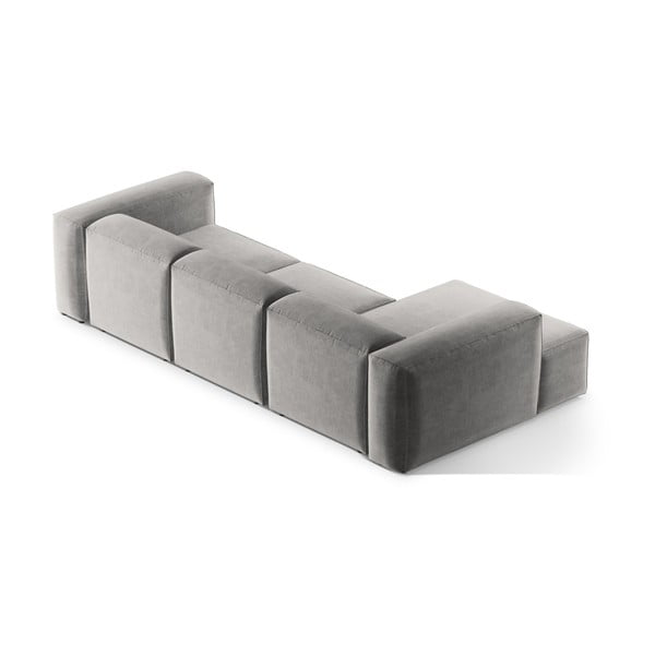 Šviesiai pilkos spalvos kampinė sofa (su kairiuoju kampu/su gultu) Bergamo – Cosmopolitan Design-image-4