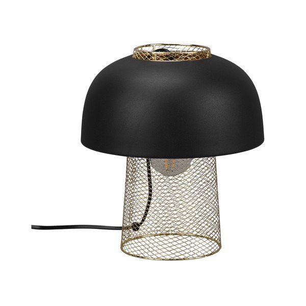 Matinės juodos spalvos iš metalo stalinis šviestuvas (aukštis 28 cm) Punch – Reality