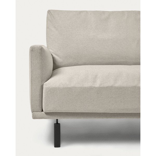 Smėlio spalvos iš šenilinio audinio kampinė sofa (su kairiuoju kampu/su gultu) Galene – Kave Home-image-4