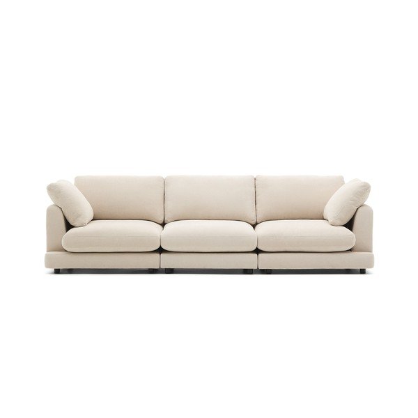 Smėlio spalvos sofa iš šenilinio audinio 300 cm Gala – Kave Home