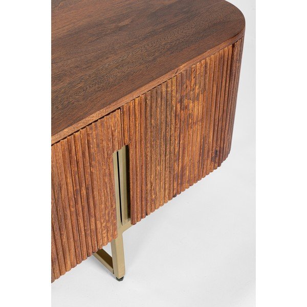 Natūralios spalvos iš mango masyvo TV spintelė 180x45x40 cm Vilas – Bizzotto-image-2