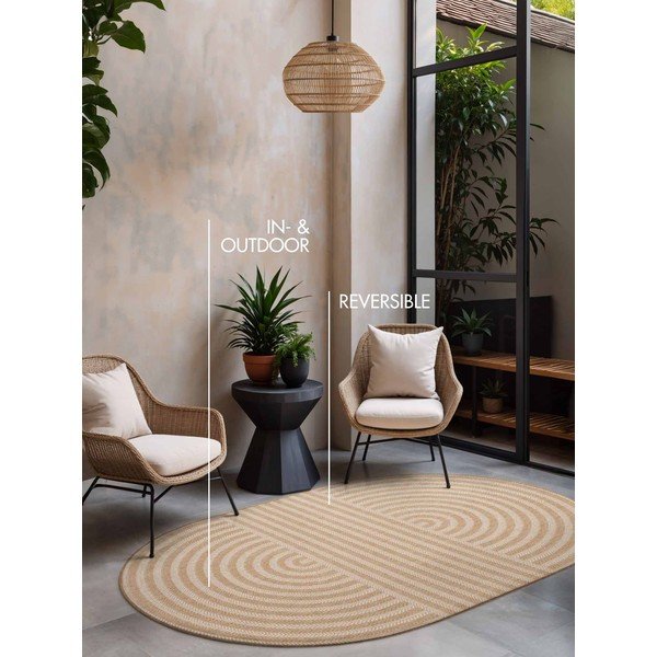 Kreminės spalvos/natūralios spalvos lauko ir vidaus kilimas 160x230 cm Haringey Woodfield – Ted Baker-image-4