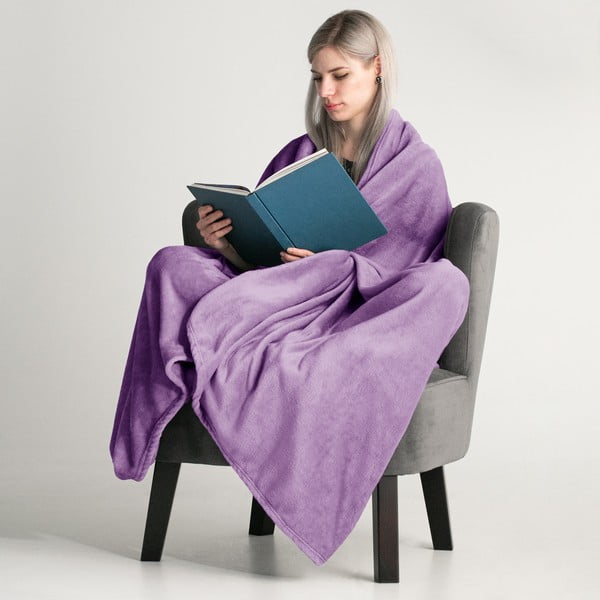 Violetinis mikropluošto pledas DecoKing Mic, 160 x 210 cm-image-1
