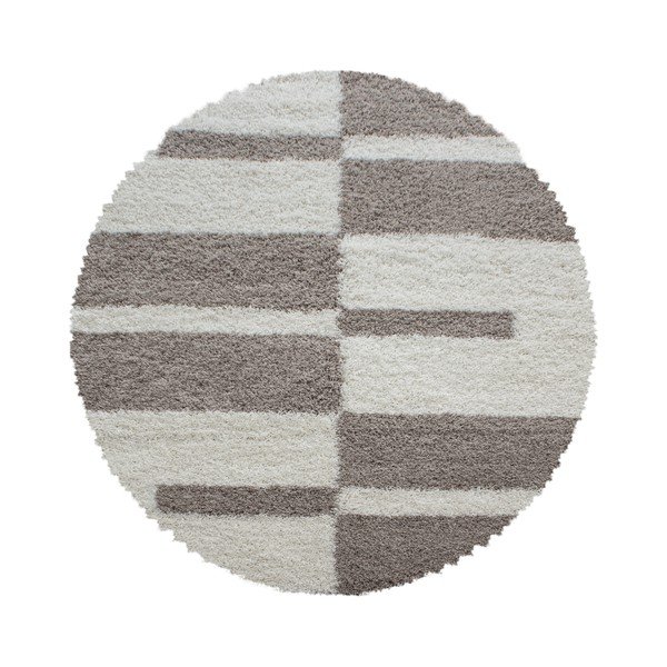 Apvalios formos kilimas smėlio spalvos ø 80 cm Gala – Ayyildiz Carpets