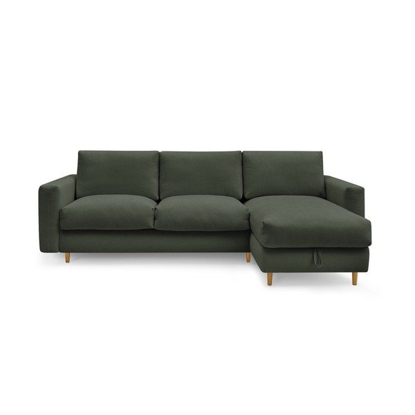 Žalios spalvos kampinė sofa Nouveau Cocoone – Bobochic Paris