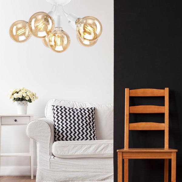 Lubinis šviestuvas baltos spalvos be lempų gaubtu Viggo – LAMKUR-image-2