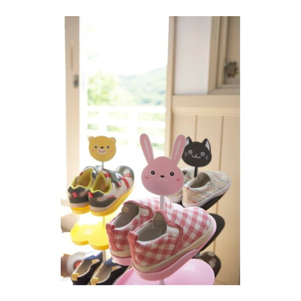 Iš metalo vaikiškų batų lentyna juodos spalvos Kid's Shoe Rack – YAMAZAKI-image-2