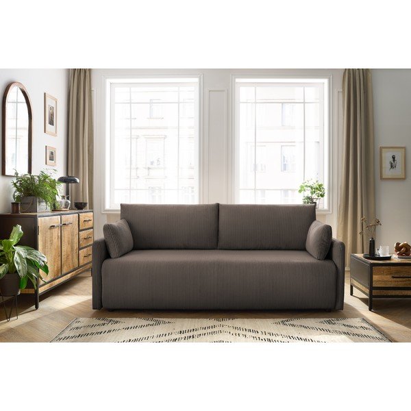Iš kordinio velveto sulankstoma sofa rudos spalvos 211 cm Marcel – Bobochic Paris-image-1