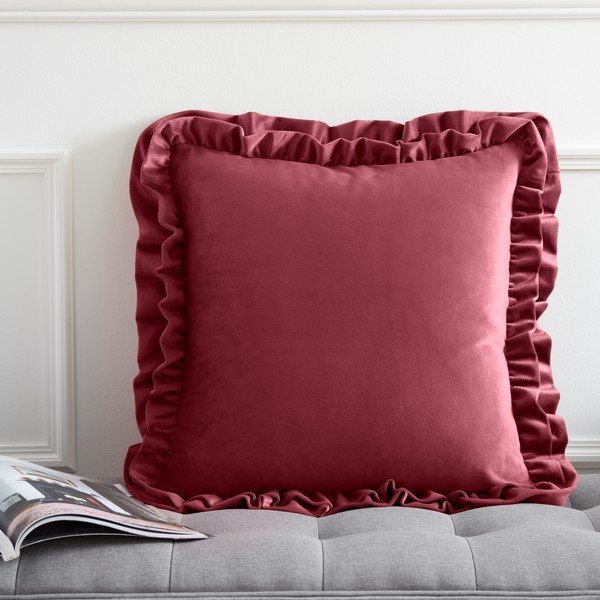 Iš velveto dekoratyvinė pagalvėlė 43x43 cm Velvet Double Frill – Catherine Lansfield-image-1