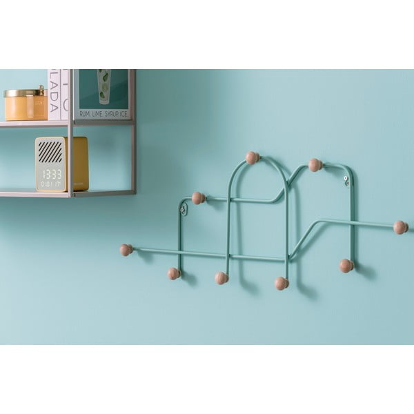 Turkio spalvos iš metalo sieninė lentyna 71 cm Maze – PT LIVING-image-1