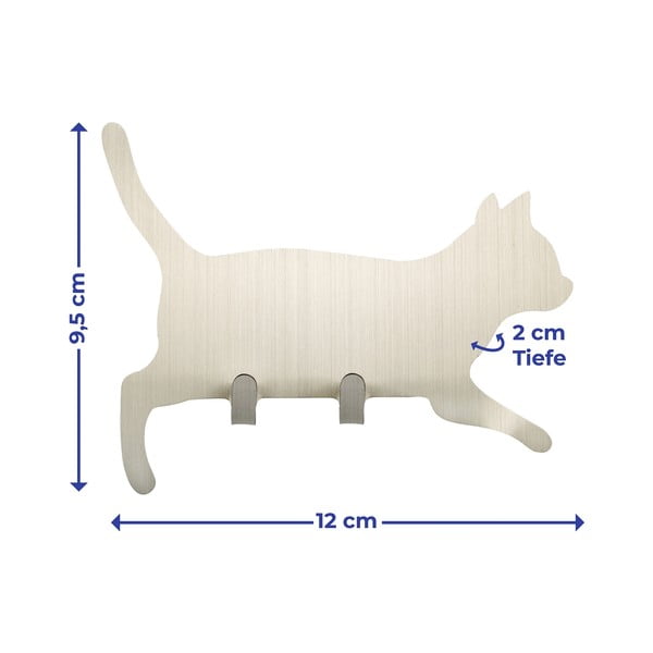 Savaime išsilaikantys nerūdijančiojo plieno kabliukai (2 vnt.) Cat - Maximex-image-2