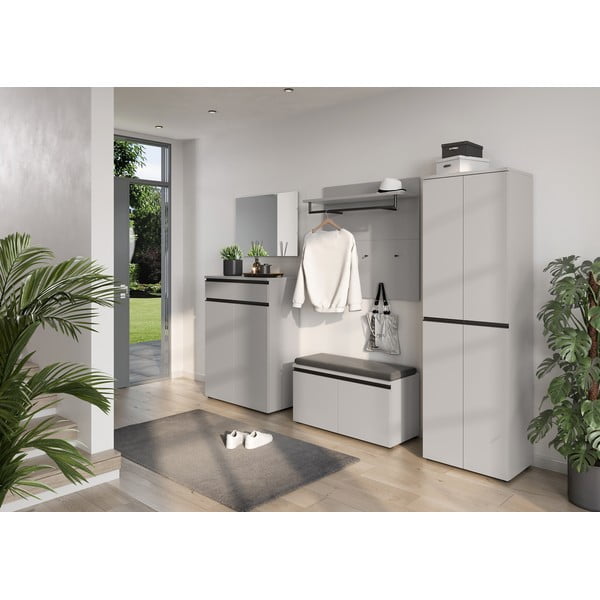 Drabužių spinta pilkos spalvos 59x198 cm Bastia – Germania-image-3