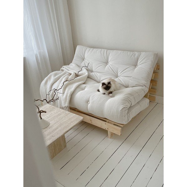 Raudonos plytų spalvos sulankstoma sofa 140 cm Roots – Karup Design-image-1