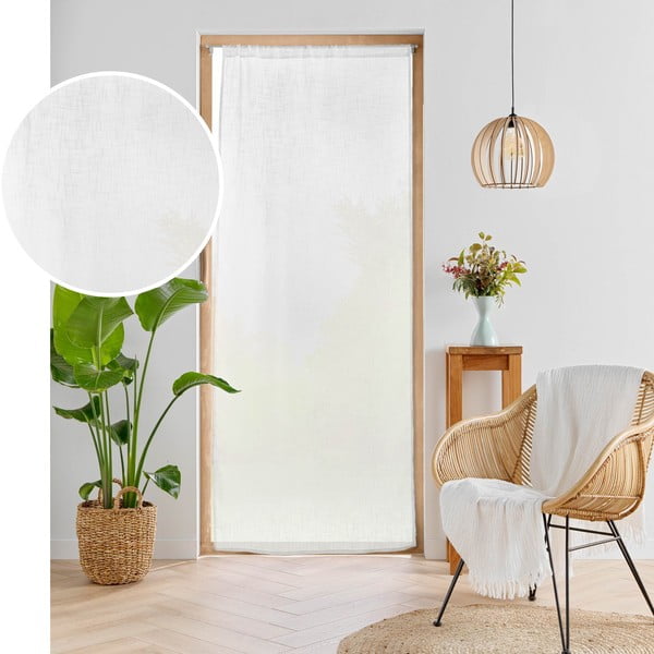 Užuolaida baltos spalvos durims 90x200 cm Haltona – douceur d'intérieur-image-4