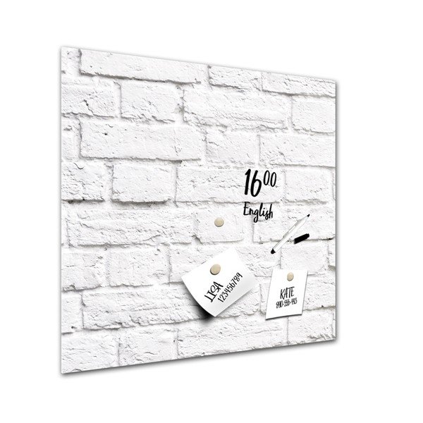 Magnetinė lenta Styler White Bricks, 30 x 30 cm-image-1