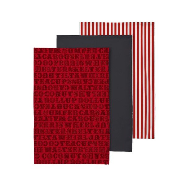 Virtuvės rankšluosčiai iš medvilnės 3 vnt. 40x60 cm Carnival – Premier Housewares-image-2
