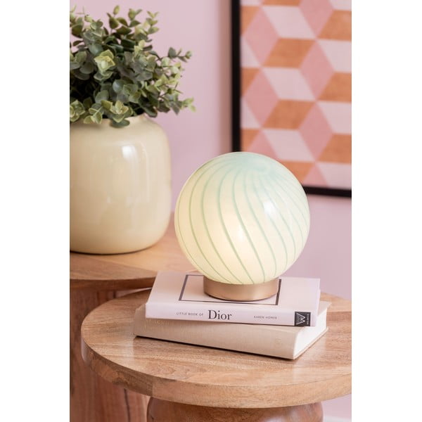 Šviesiai žalios spalvos stalinis šviestuvas (aukštis 17 cm) su stiklo gaubtu Summer Globe – Leitmotiv-image-1