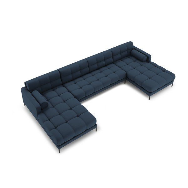 Kampinė sofa mėlynos spalvos („U“ formos) Bali – Cosmopolitan Design-image-3