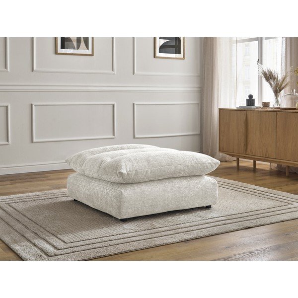 Baltos spalvos taburetė iš šenilinio audinio Neil – Bobochic Paris-image-1