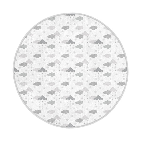 Vaikiškas kilimas baltos spalvos/šviesiai pilkos spalvos ø 120 cm Comfort – Mila Home