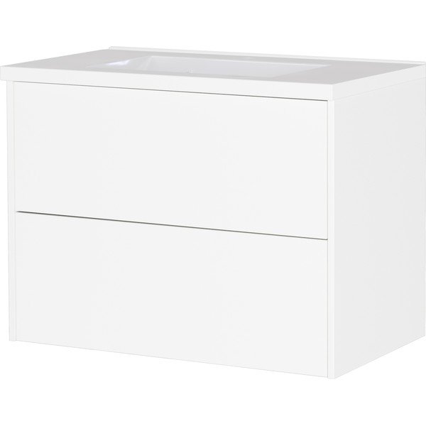 Baltos spalvos matinis pakabinama spintelė po kriaukle 81x61 cm Bodera – Germania