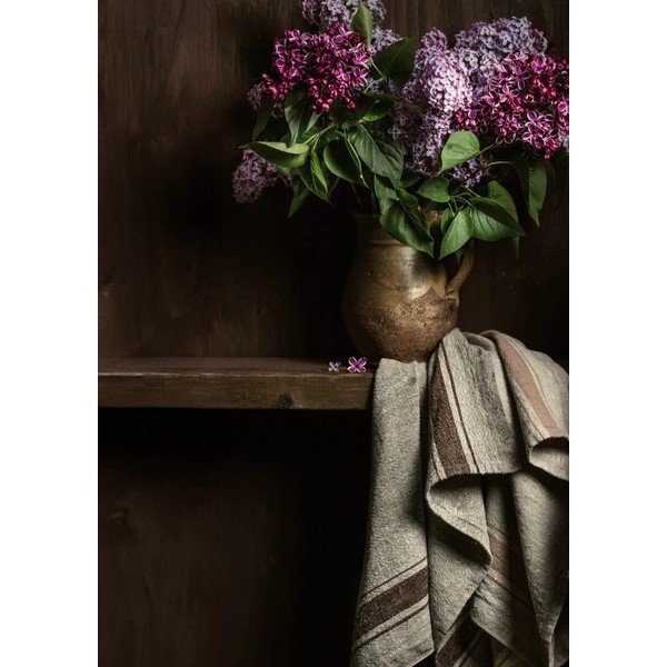 Servetėlės iš lino 2 vnt. Beige Stripe Vintage – Linen Tales-image-1