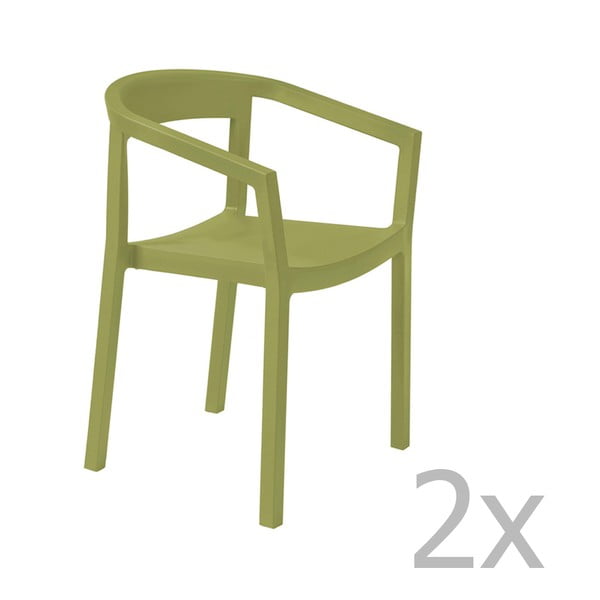2 žalių sodo kėdžių rinkinys "Resol Peach