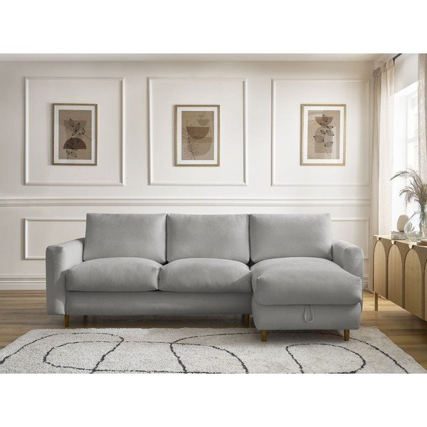 Pilkos spalvos kampinė sofa Nouveau Cocoone – Bobochic Paris-image-1