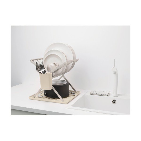 Smėlio spalvos iš metalo dviejų aukštų kiaurasamtis 37x33 cm – Brabantia-image-1