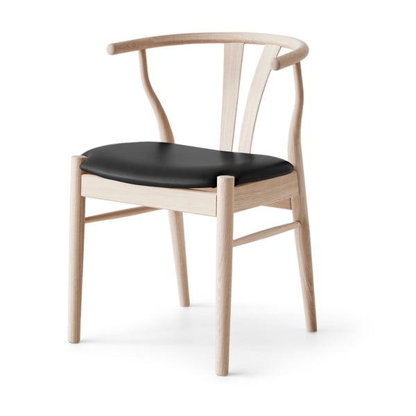 Juodos/natūralios odos valgomojo kėdė Freja - Hammel Furniture