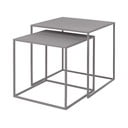 Metalinis kavos staliukai šviesiai pilkos spalvos 2 vnt. 40x40 cm Fera – Blomus